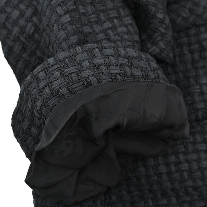 Chanel 2014 Double Breasted Short Sleeve Jacket Tweed Black #40