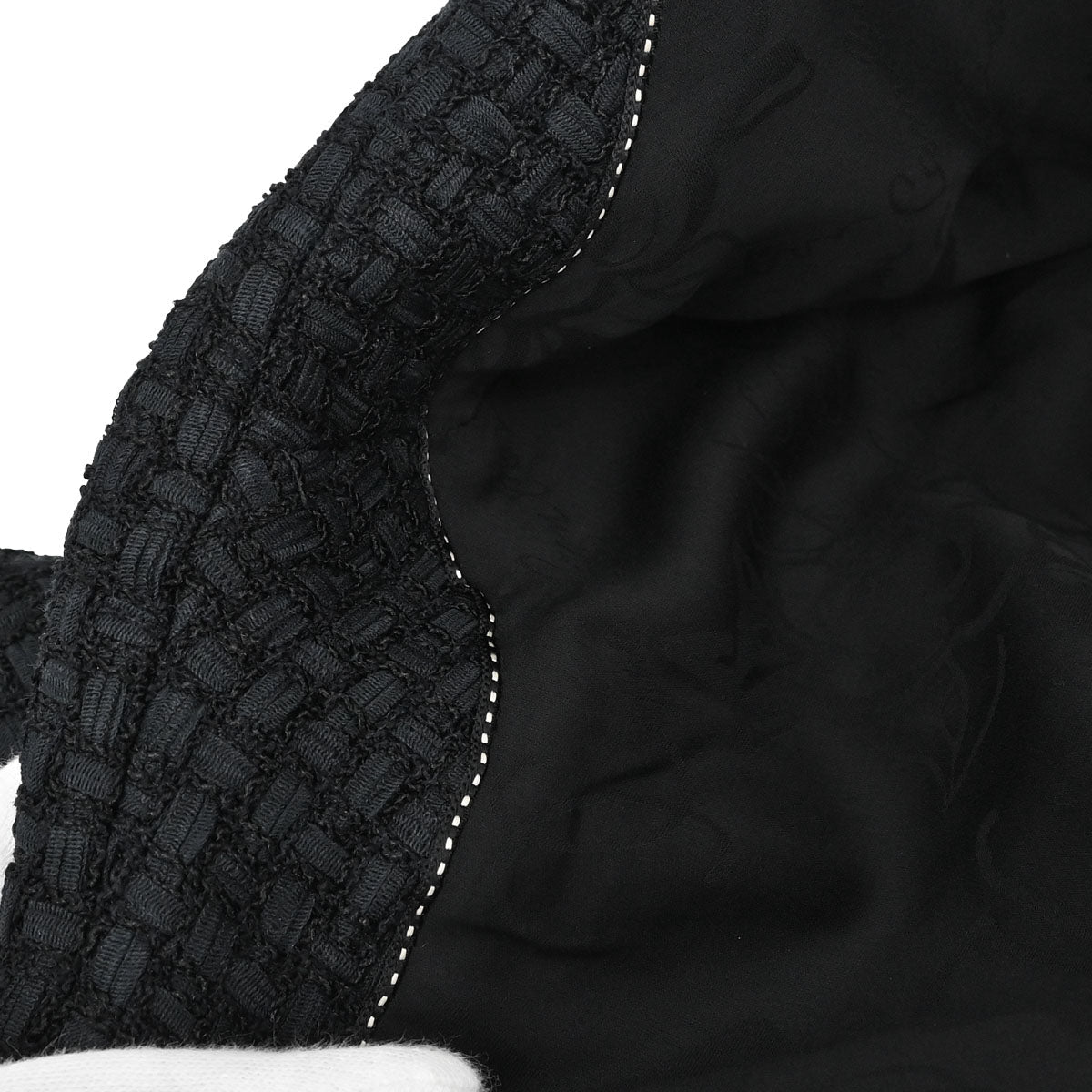 Chanel 2014 Double Breasted Short Sleeve Jacket Tweed Black #40