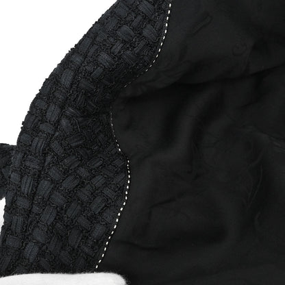 Chanel 2014 Double Breasted Short Sleeve Jacket Tweed Black #40