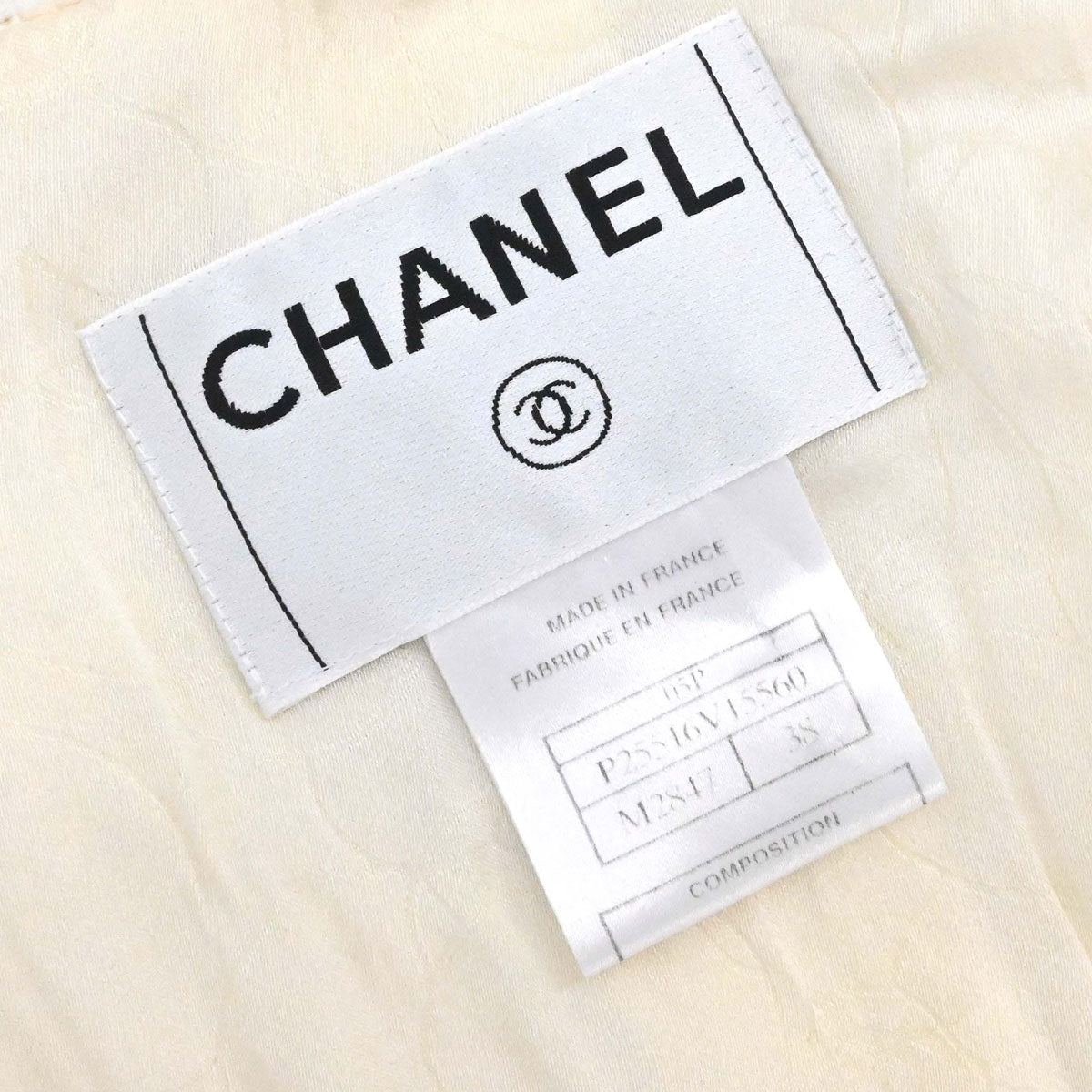 Chanel 2005 Collarless Jacket Tweed White #38