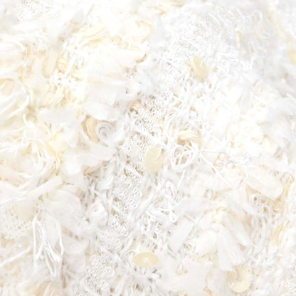 Chanel 2005 Collarless Jacket Tweed White #38