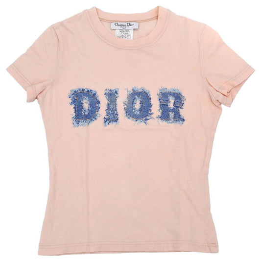 Christian Dior 2003 T-shirt Top Denim Print Pink #36
