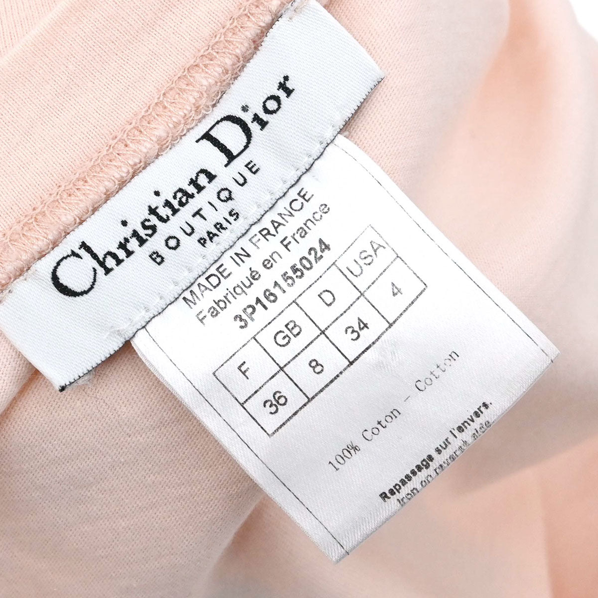 Christian Dior 2003 T-shirt Top Denim Print Pink #36