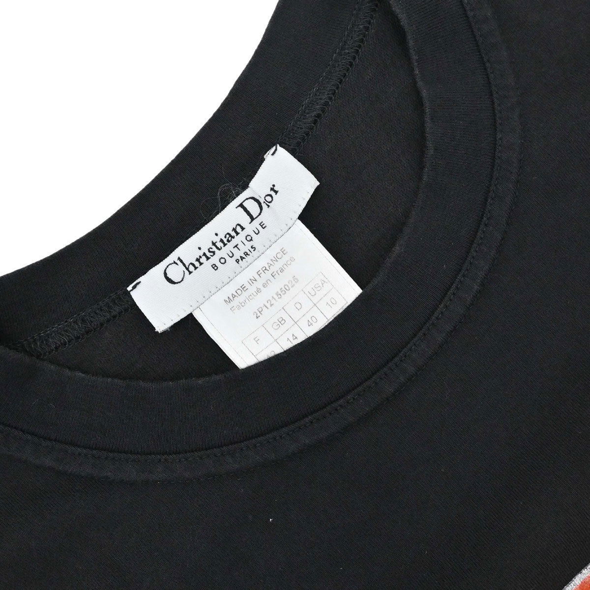 Christian Dior 2002 Rainbow Logo T-shirt Black #42