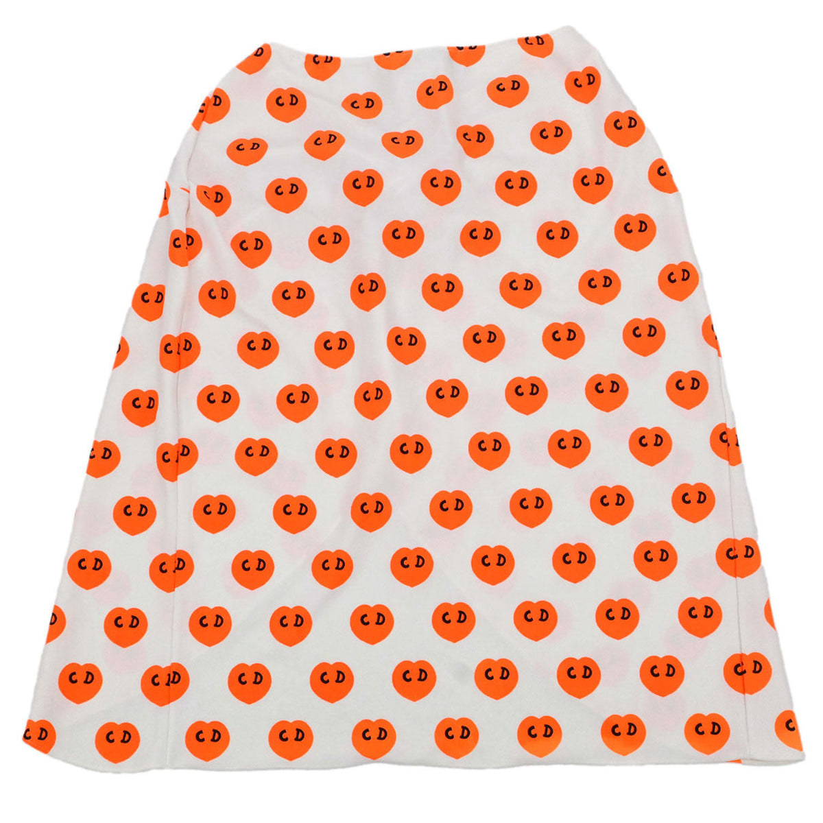 Christian Dior 2002 Wrap Skirt Heart White #38