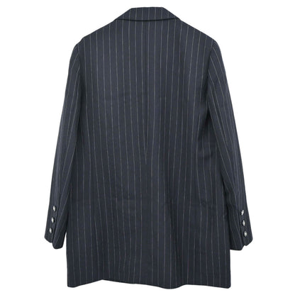 Chanel 1996 Single Breasted Striped Jacket Navy #40