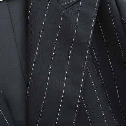Chanel 1996 Single Breasted Striped Jacket Navy #40