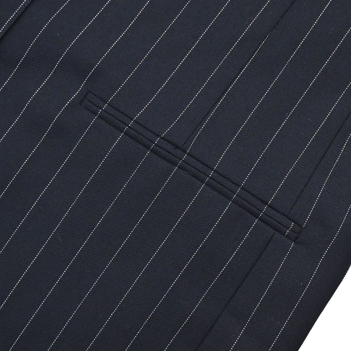 Chanel 1996 Single Breasted Striped Jacket Navy #40