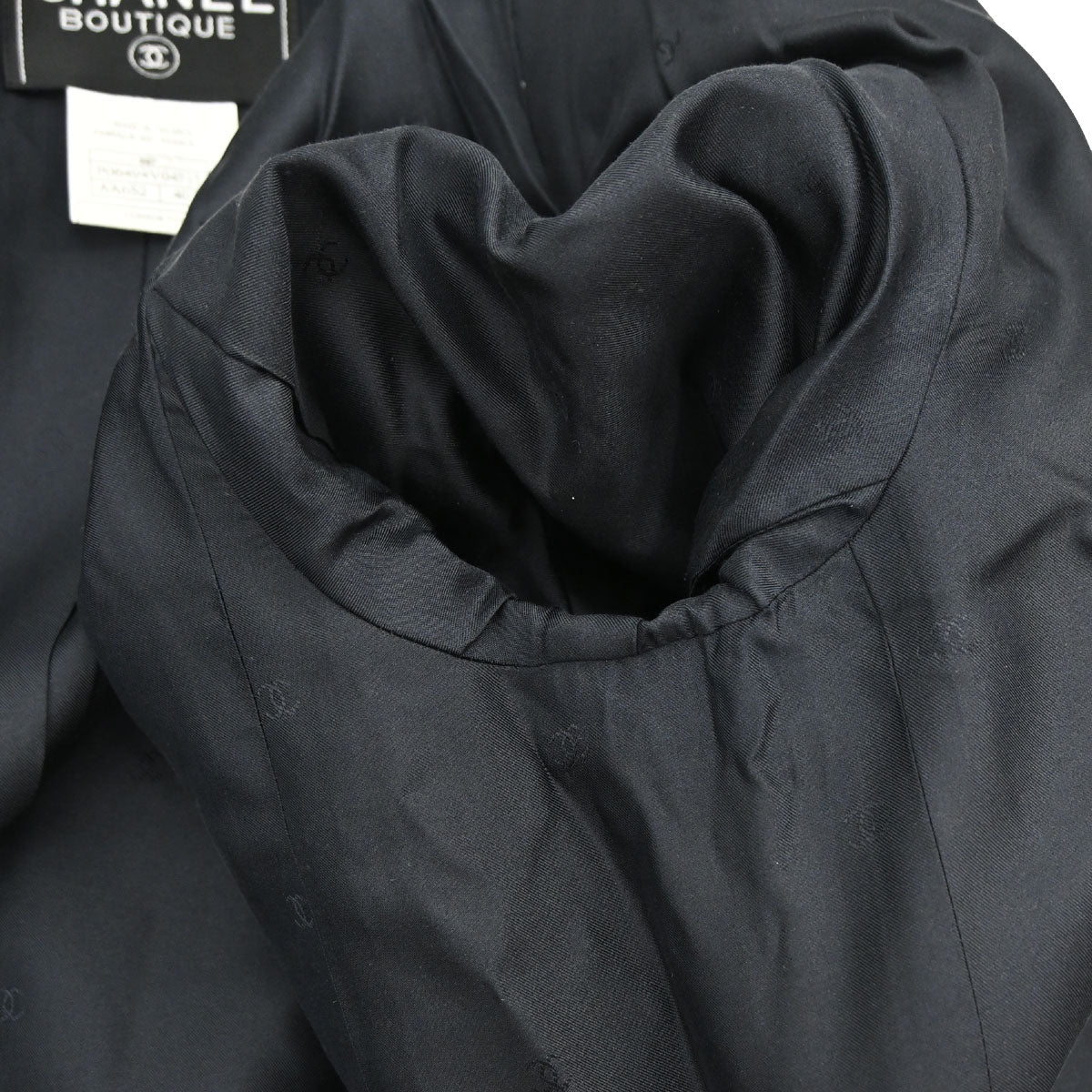 Chanel 1996 Single Breasted Striped Jacket Navy #40