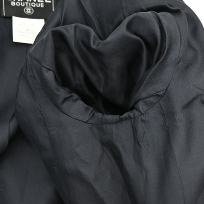 Chanel 1996 Single Breasted Striped Jacket Navy #40