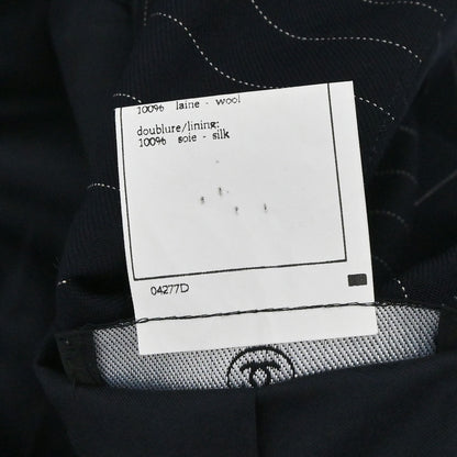 Chanel 1996 Single Breasted Striped Jacket Navy #40