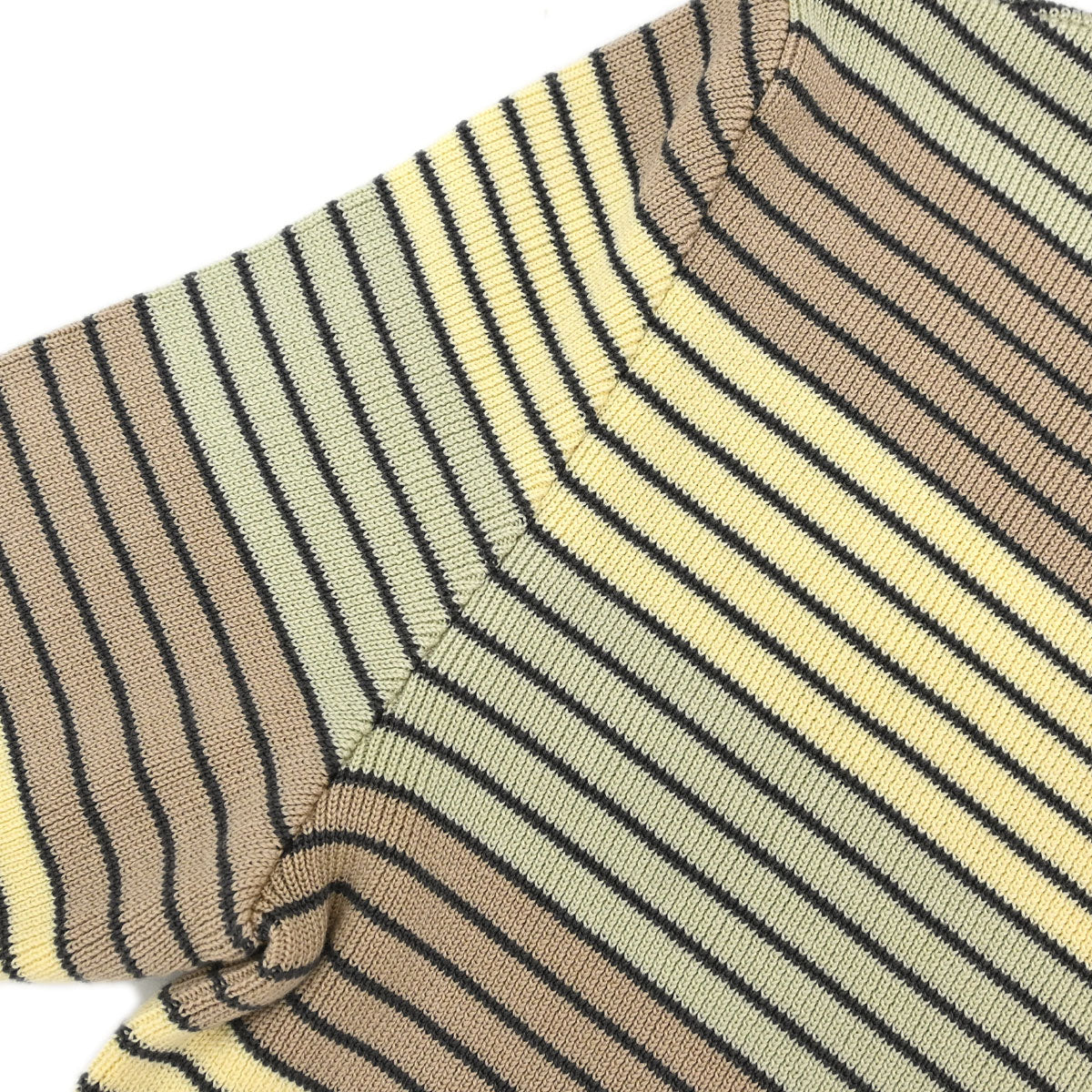Chanel 1998 Short Sleeve Top Striped Yellow #36