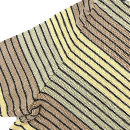 Chanel 1998 Short Sleeve Top Striped Yellow #36