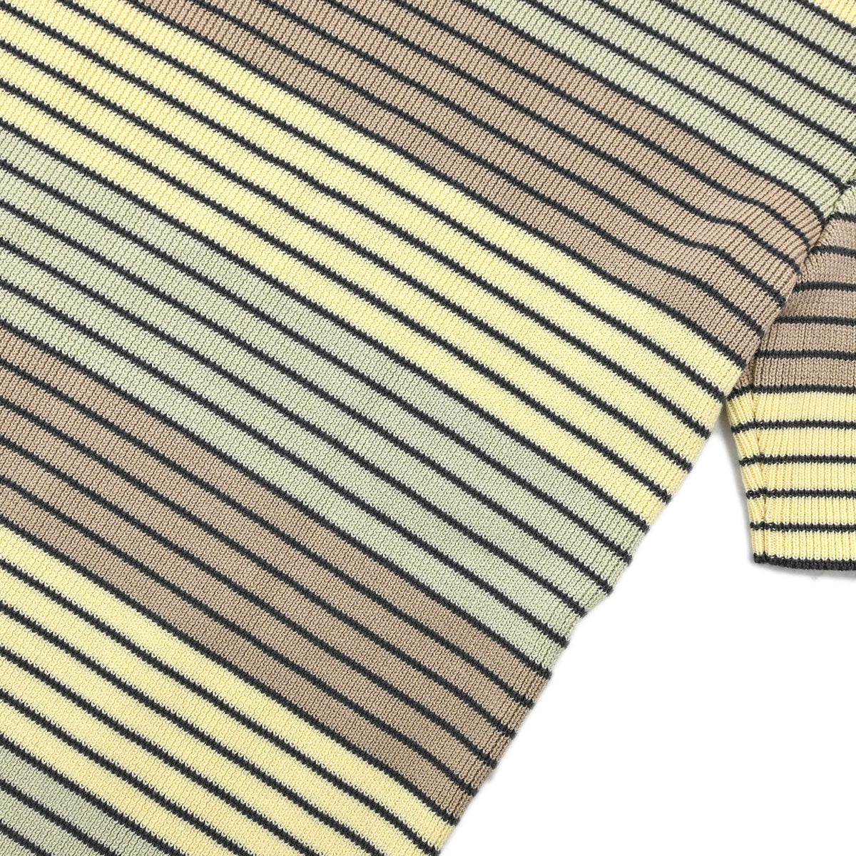 Chanel 1998 Short Sleeve Top Striped Yellow #36