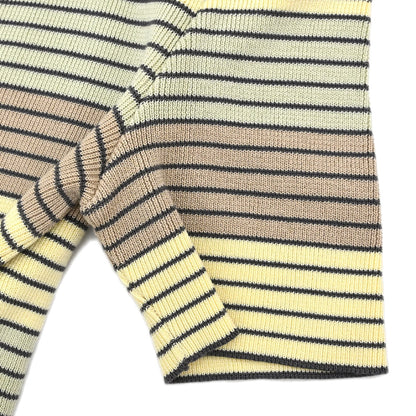 Chanel 1998 Short Sleeve Top Striped Yellow #36