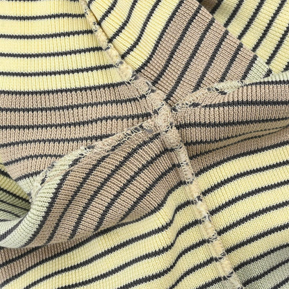 Chanel 1998 Short Sleeve Top Striped Yellow #36