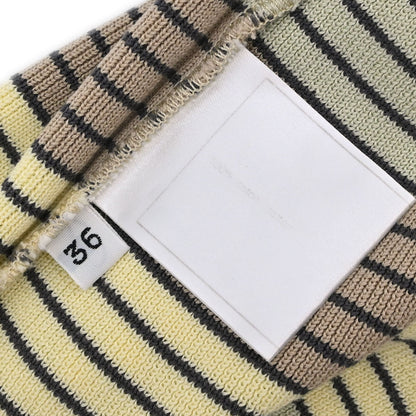 Chanel 1998 Short Sleeve Top Striped Yellow #36