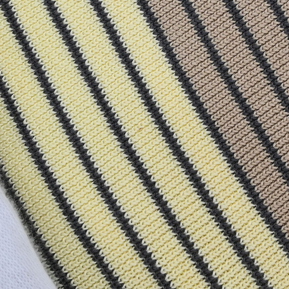 Chanel 1998 Short Sleeve Top Striped Yellow #36