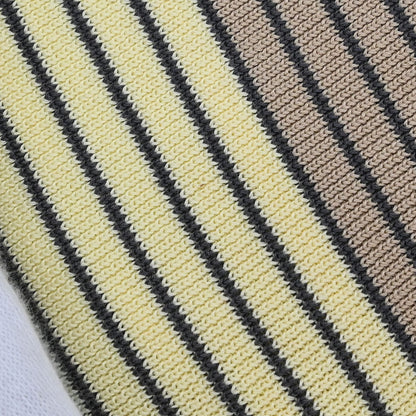 Chanel 1998 Short Sleeve Top Striped Yellow #36