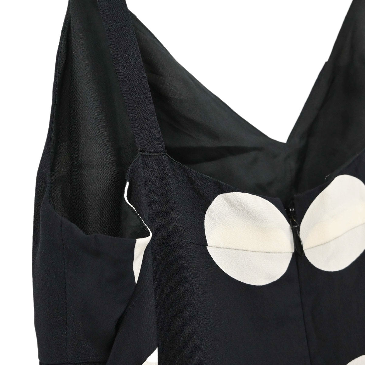 Chanel 1997 Camisole Dot Dress Black White #40
