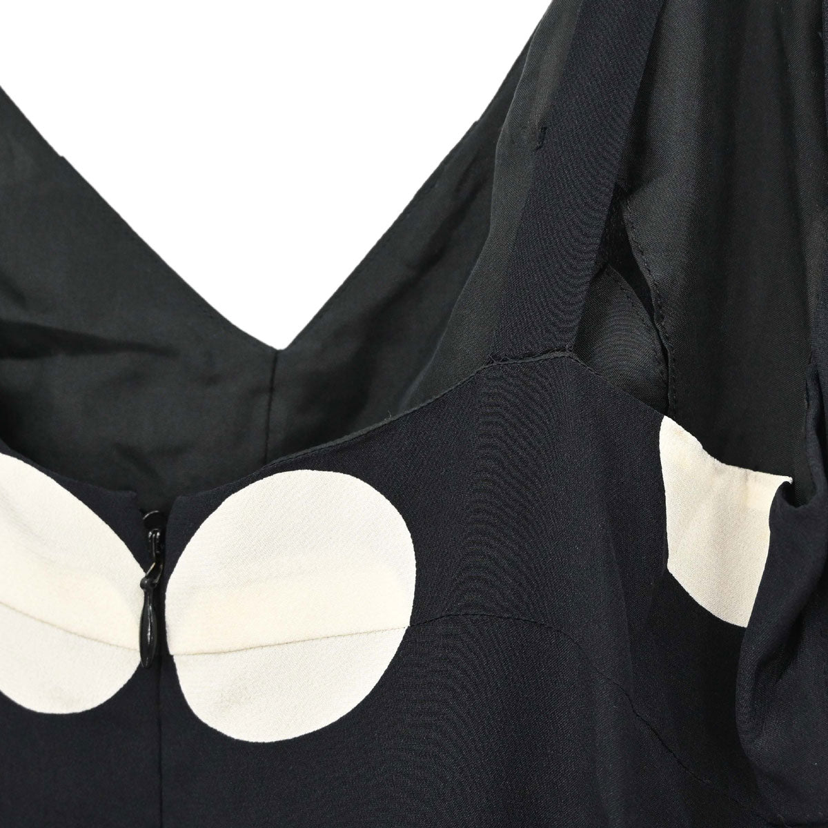 Chanel 1997 Camisole Dot Dress Black White #40