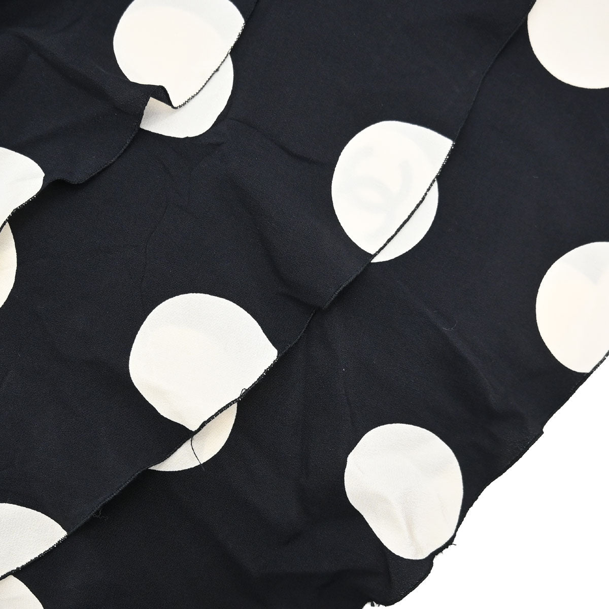 Chanel 1997 Camisole Dot Dress Black White #40