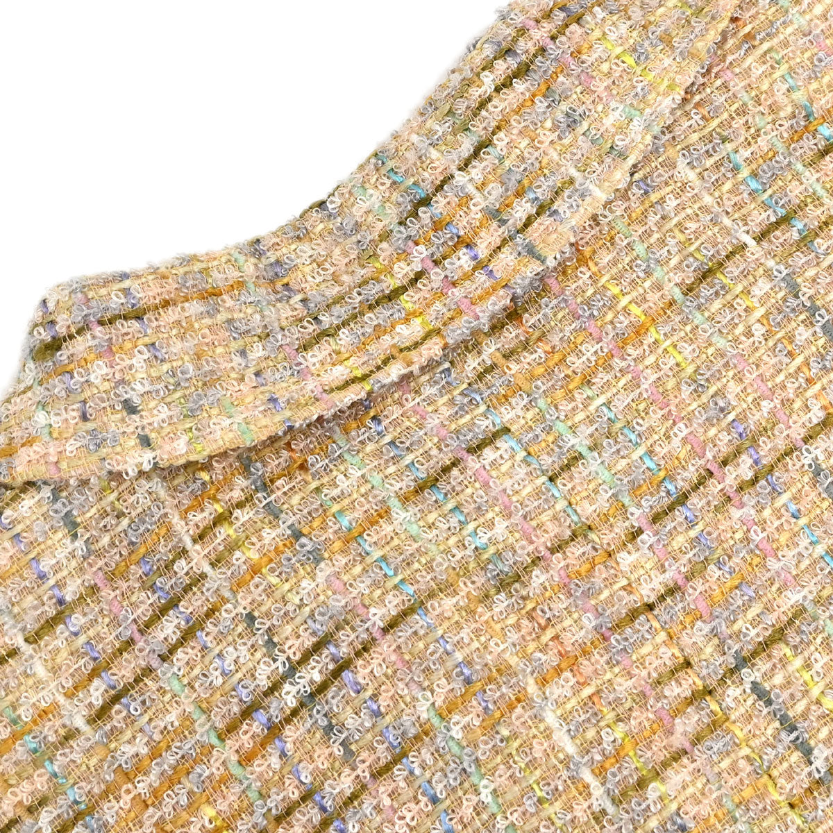 Chanel 1999 Double Breasted Tweed Jacket Beige #36