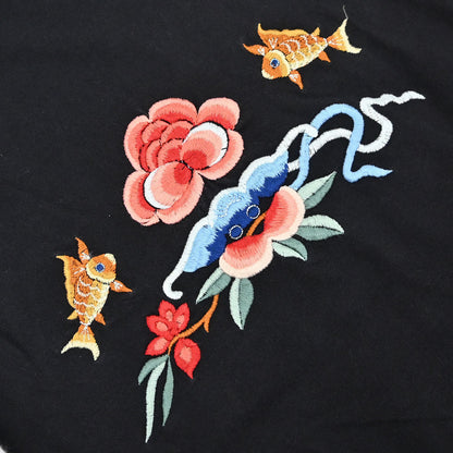 Christian Dior 2001 T-shirt Top Embroidery Sequins Black #38