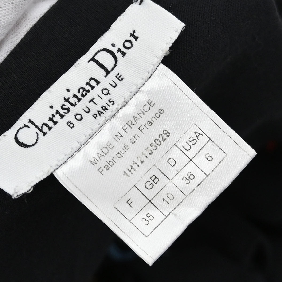Christian Dior 2001 T-shirt Top Embroidery Sequins Black #38