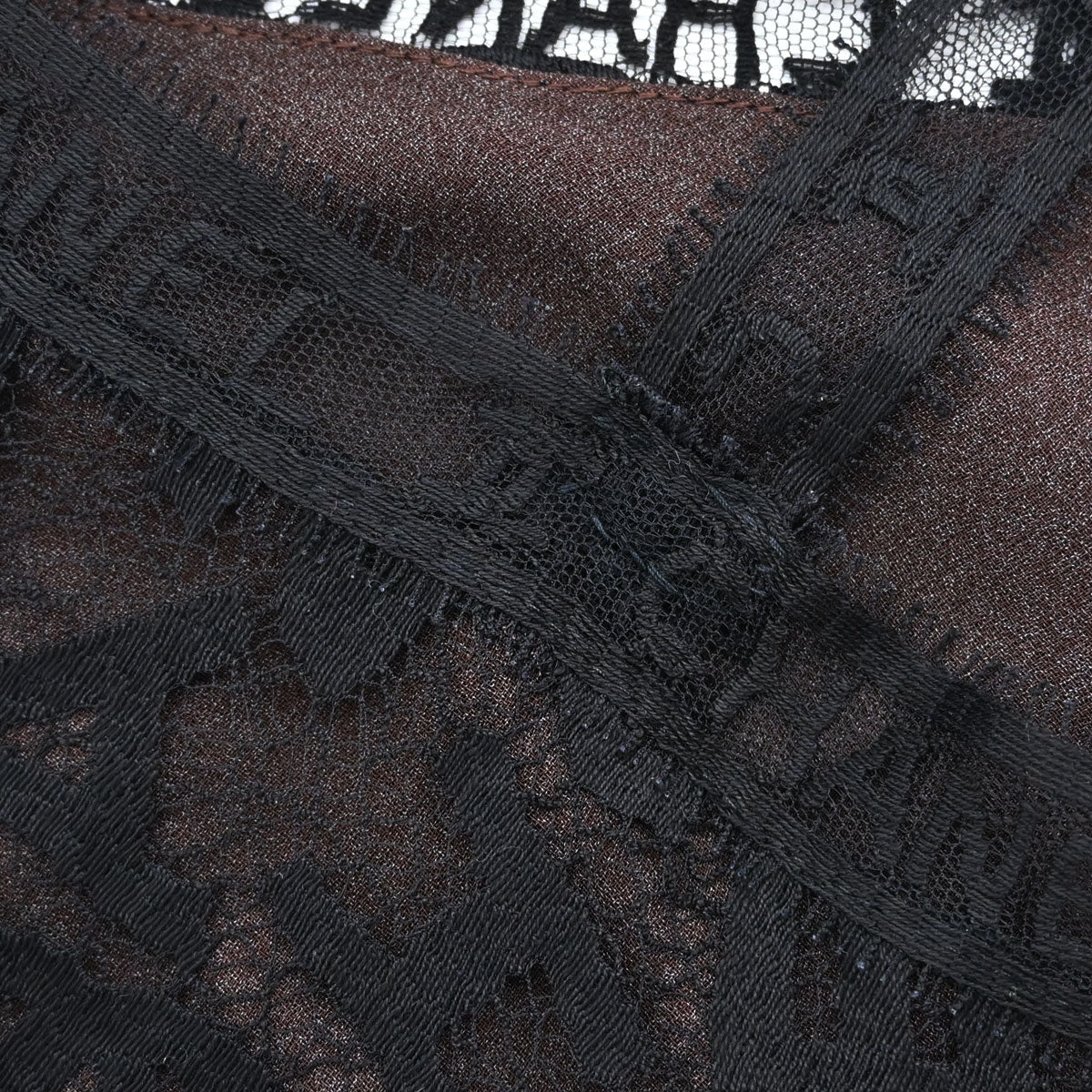 Chanel 1998 Camisole Lace Top Black Brown #36