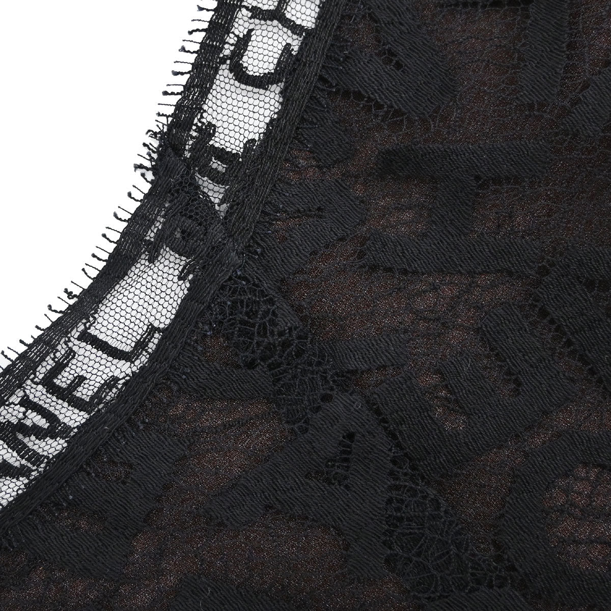 Chanel 1998 Camisole Lace Top Black Brown #36