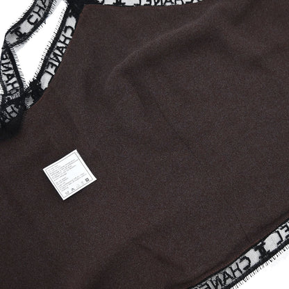 Chanel 1998 Camisole Lace Top Black Brown #36