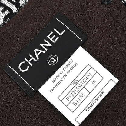 Chanel 1998 Camisole Lace Top Black Brown #36