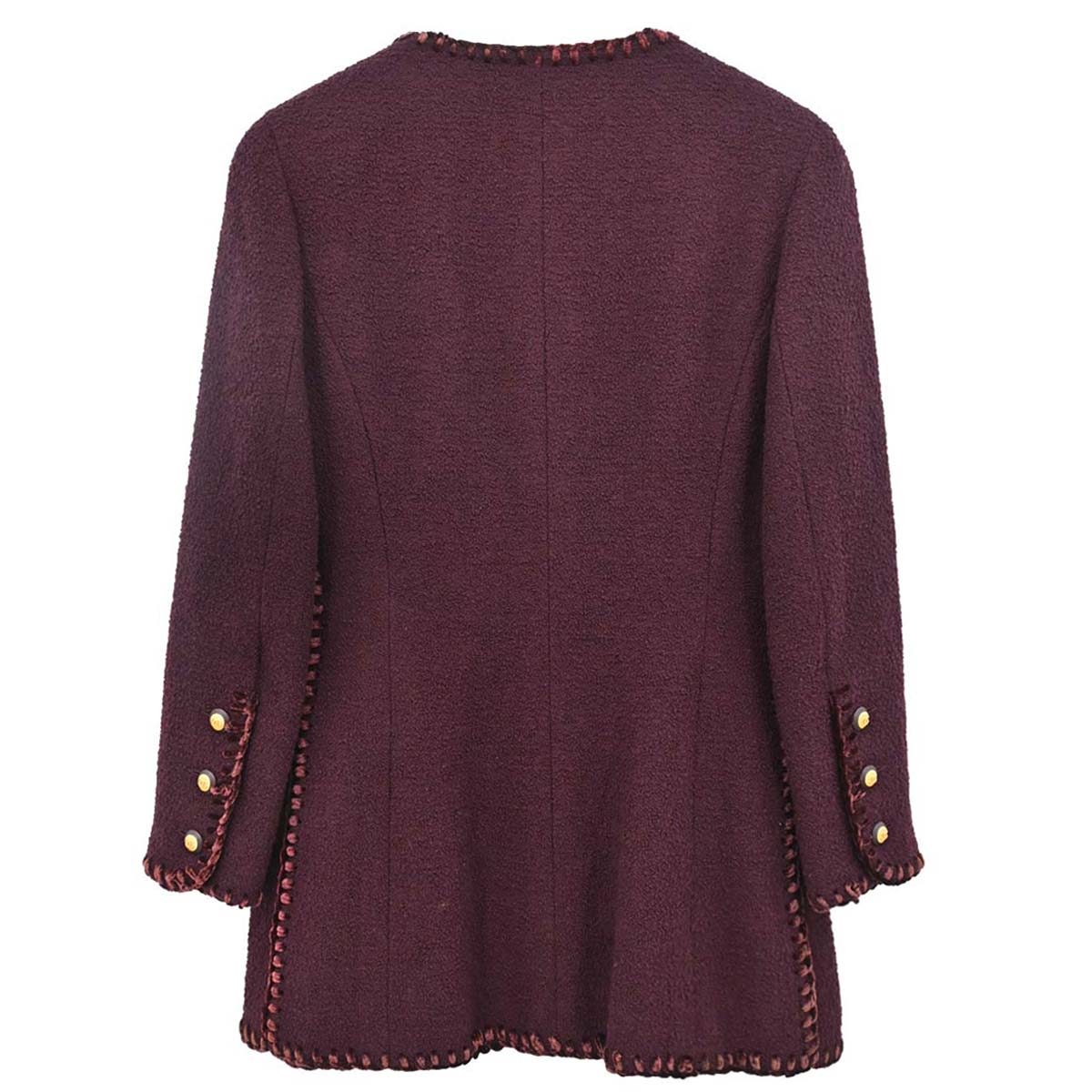 Chanel 1993 Collarless Jacket Brown #36