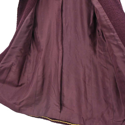 Chanel 1993 Collarless Jacket Brown #36