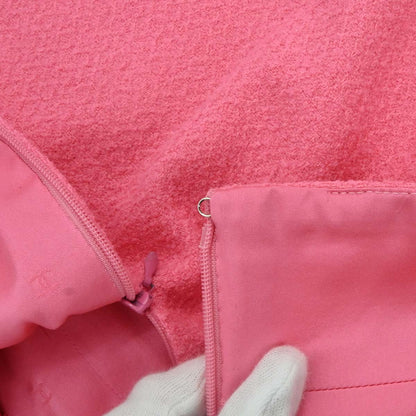Chanel 1997 Tweed Setup Suit Jacket Skirt Pink #38