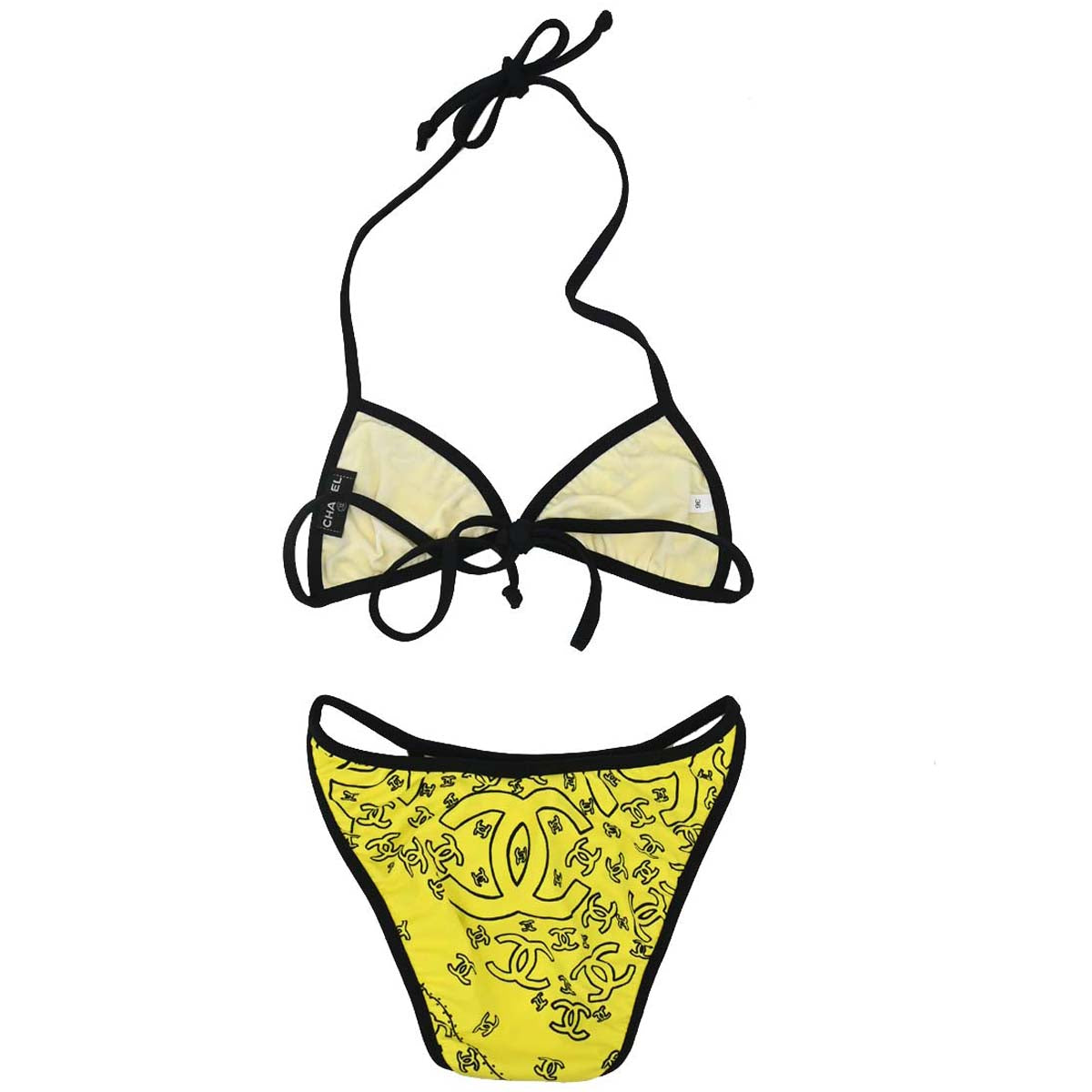 Chanel Swimwear Swimsuit Yellow #36
