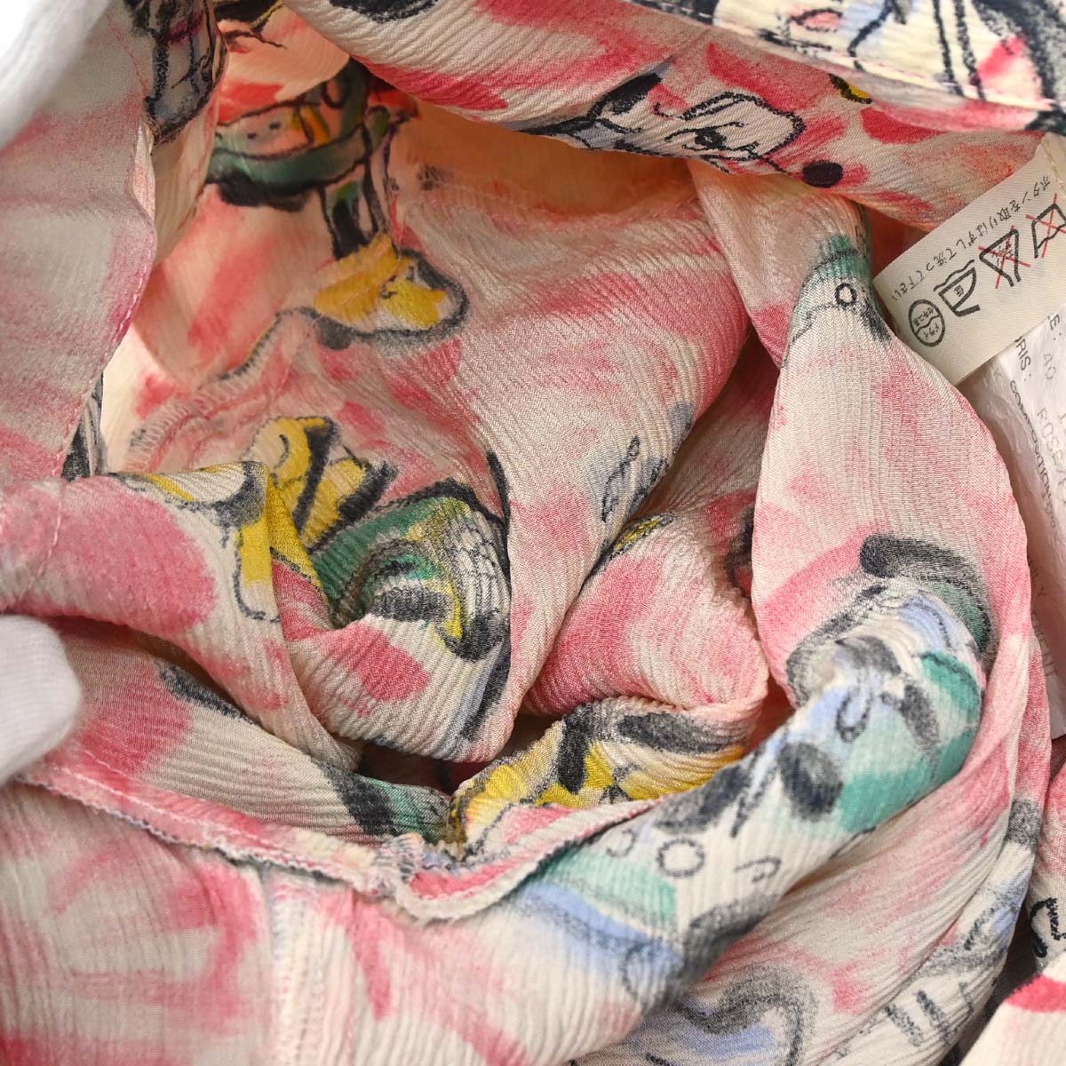 Chanel Short Sleeve Airplane Print Shirt Blouse Pink #40
