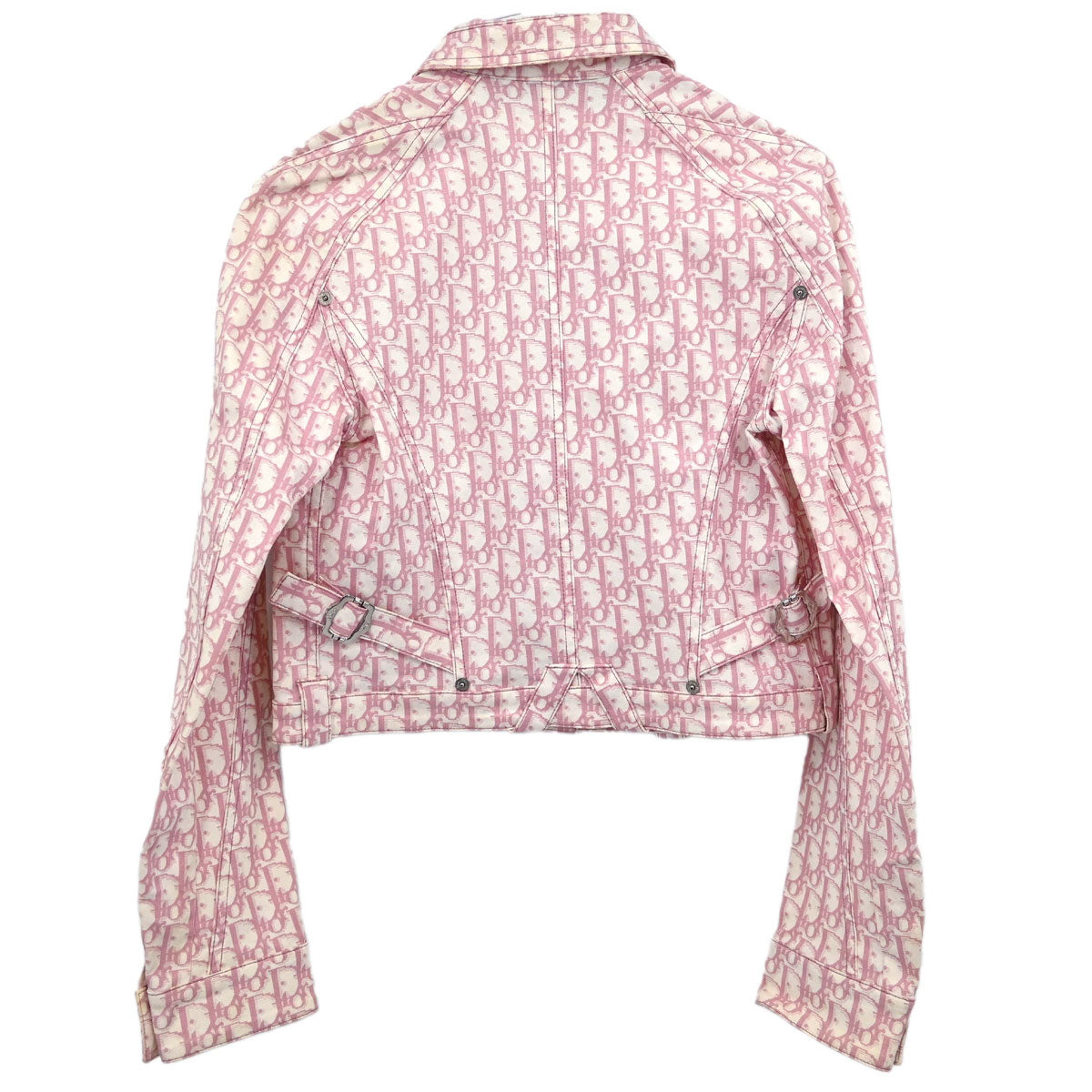 Christian Dior 2004 Trotter Denim Jacket Pink #38