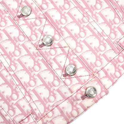 Christian Dior 2004 Trotter Denim Jacket Pink #38