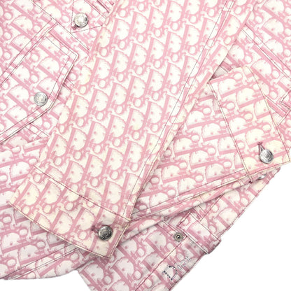 Christian Dior 2004 Trotter Denim Jacket Pink #38