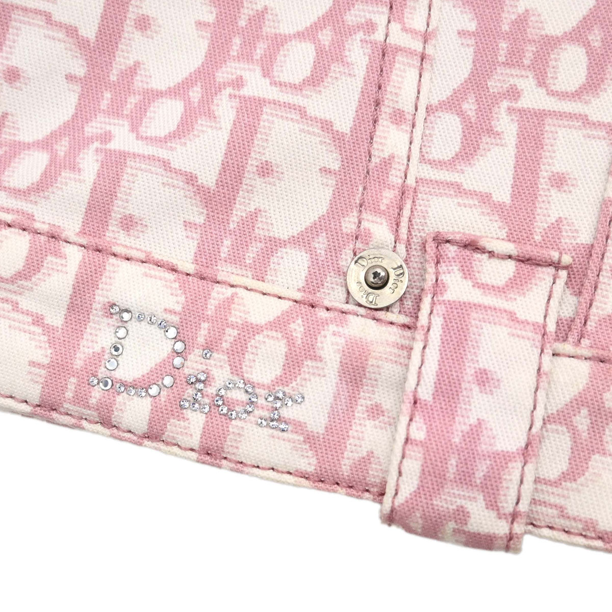 Christian Dior 2004 Trotter Denim Jacket Pink #38