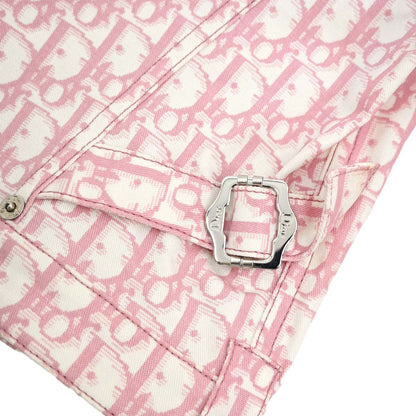 Christian Dior 2004 Trotter Denim Jacket Pink #38