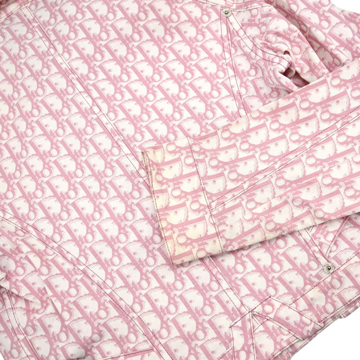 Christian Dior 2004 Trotter Denim Jacket Pink #38