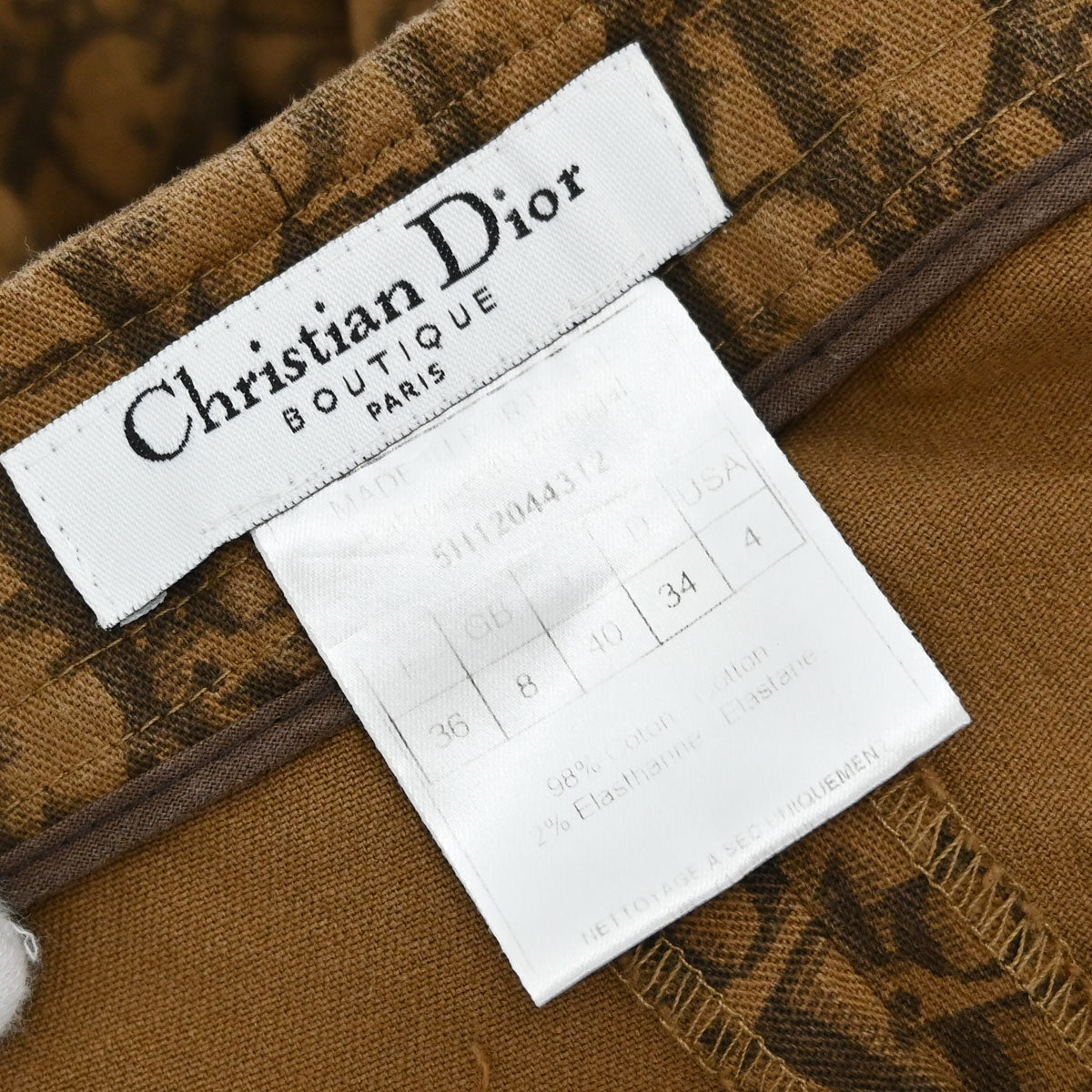 Christian Dior 2005 Trotter Denim Pants Brown #36