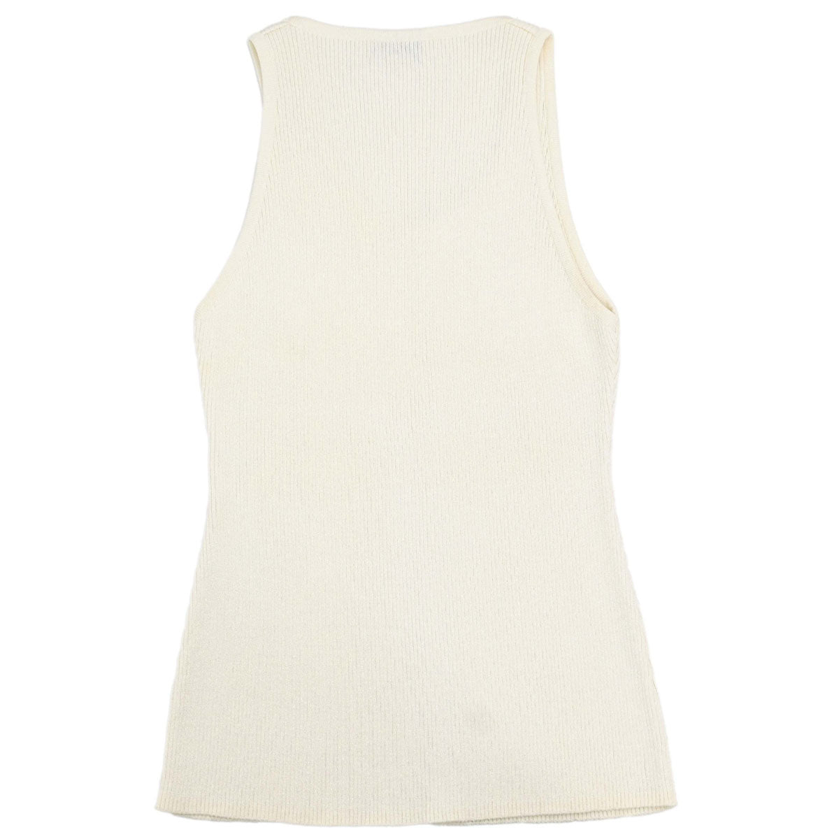 Chanel Sleeveless Tank Top Glitter White