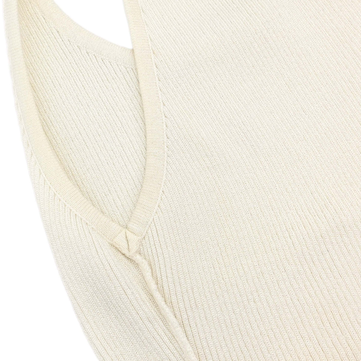 Chanel Sleeveless Tank Top Glitter White