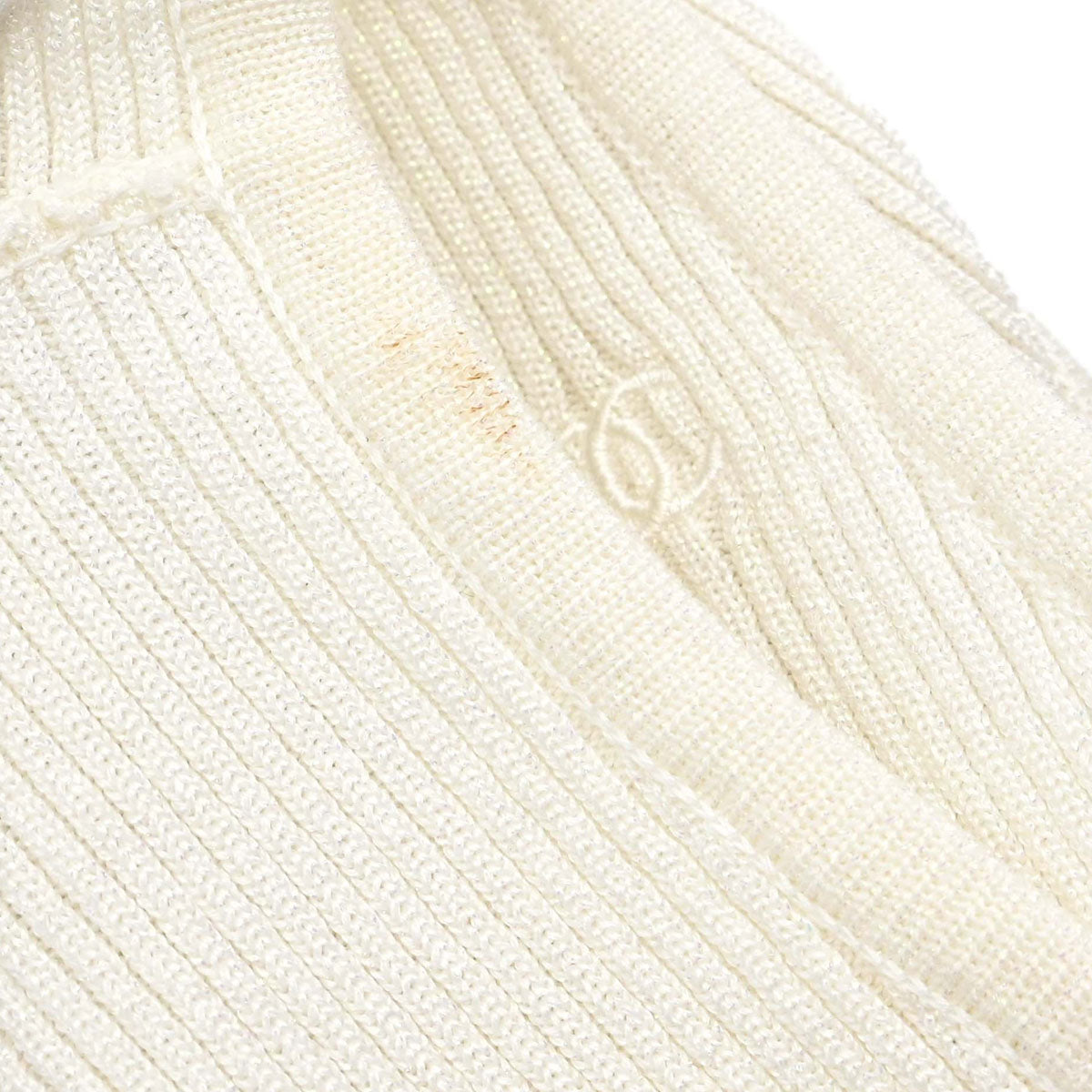 Chanel Sleeveless Tank Top Glitter White