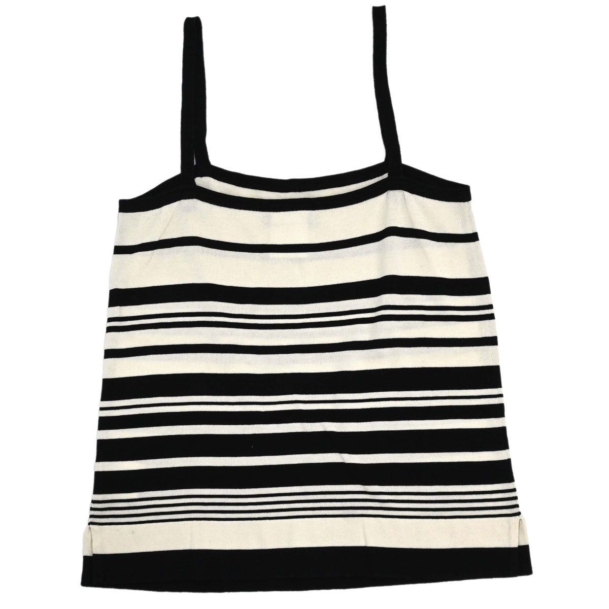 Chanel 1998 Striped Camisole Top Black Ivory #38