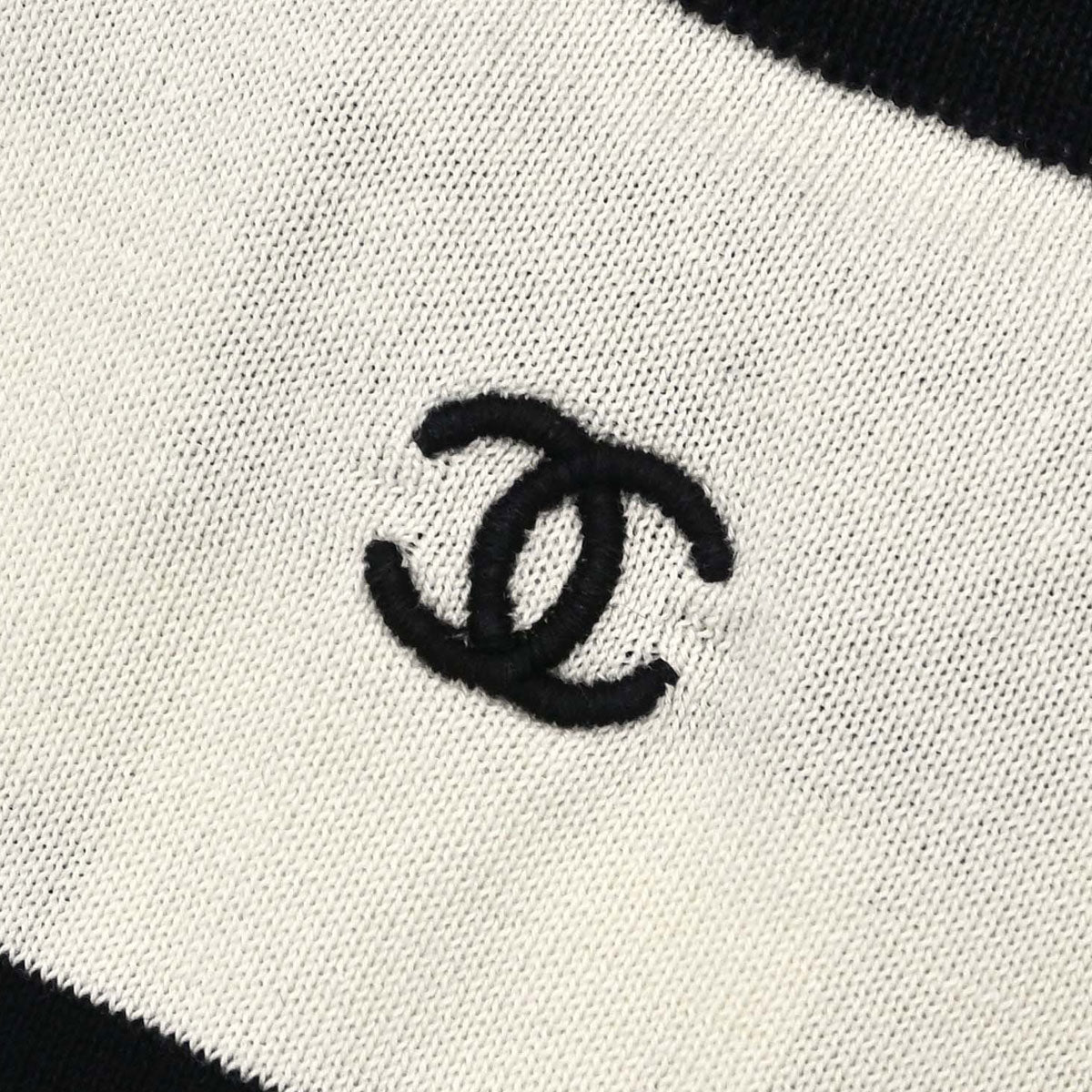 Chanel 1998 Striped Camisole Top Black Ivory #38